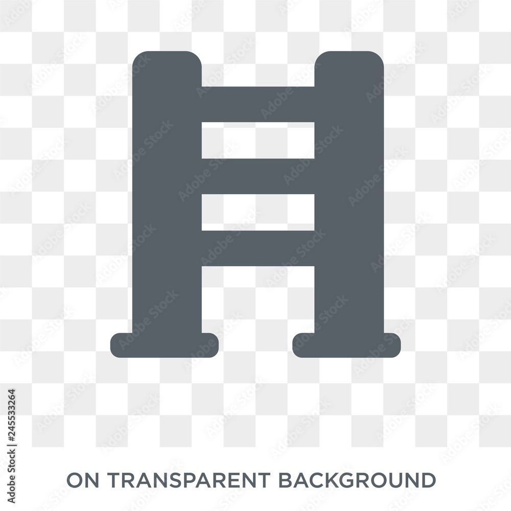 Poster trellis icon. trendy flat vector trellis icon on transparent background from gym and fitness collect