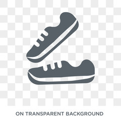Sneakers icon. Trendy flat vector Sneakers icon on transparent background from Gym and fitness collection. High quality filled Sneakers symbol use for web and mobile