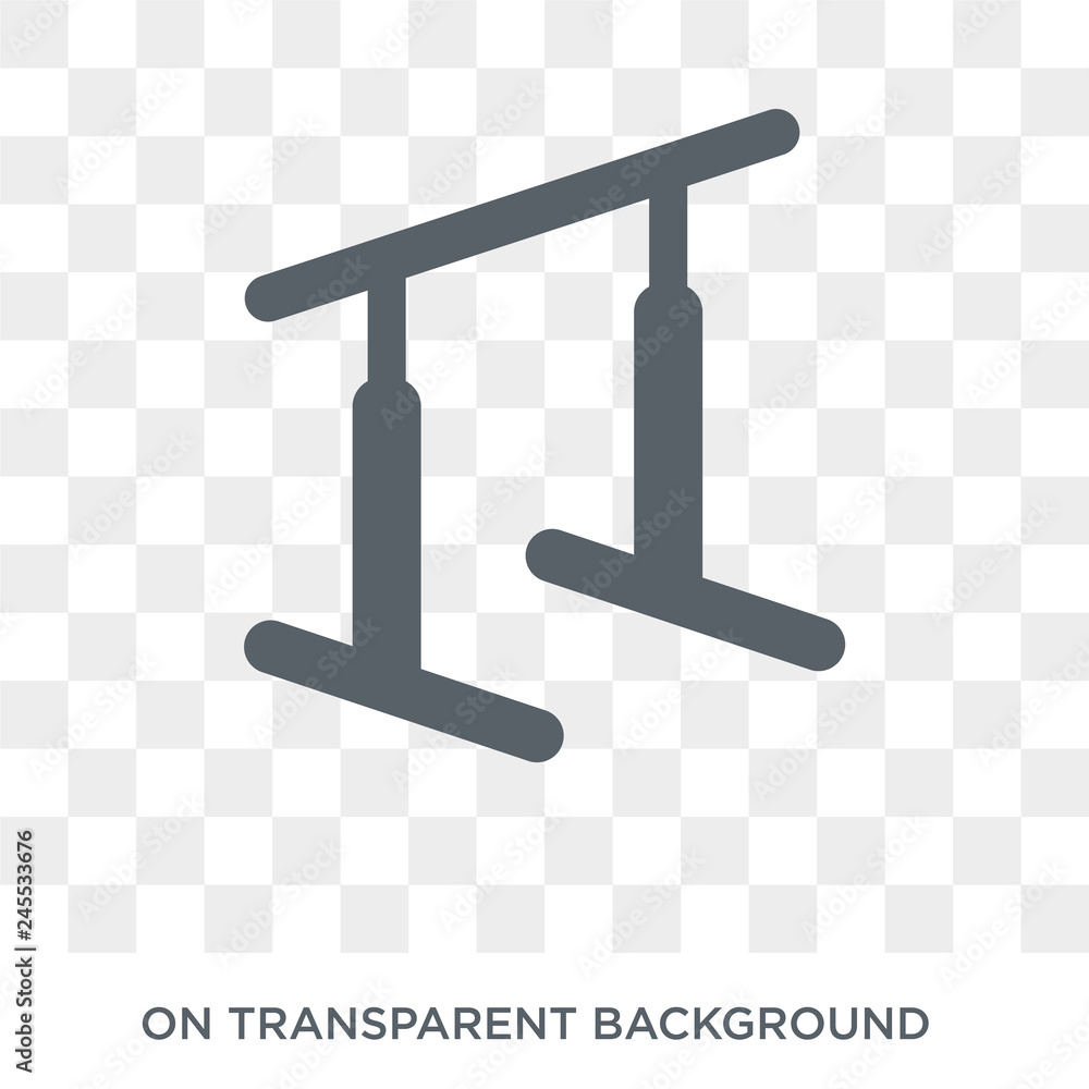 Poster horizontal bar icon. trendy flat vector horizontal bar icon on transparent background from gym and f