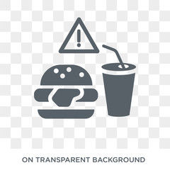 No Fast Food icon. Trendy flat vector No Fast Food icon on transparent background from Gym and fitness collection. High quality filled No Fast Food symbol use for web and mobile