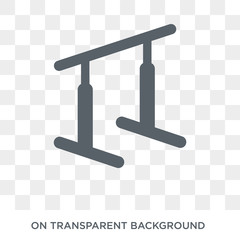 Horizontal Bar icon. Trendy flat vector Horizontal Bar icon on transparent background from Gym and fitness collection. High quality filled Horizontal Bar symbol use for web and mobile