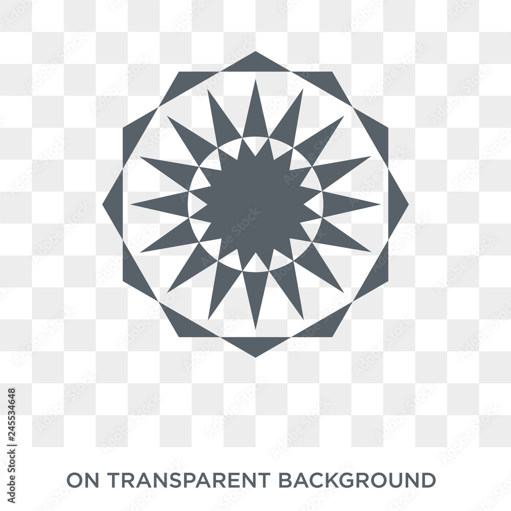 Poster polygonal ornament icon. polygonal ornament design concept from geometry collection. simple element 