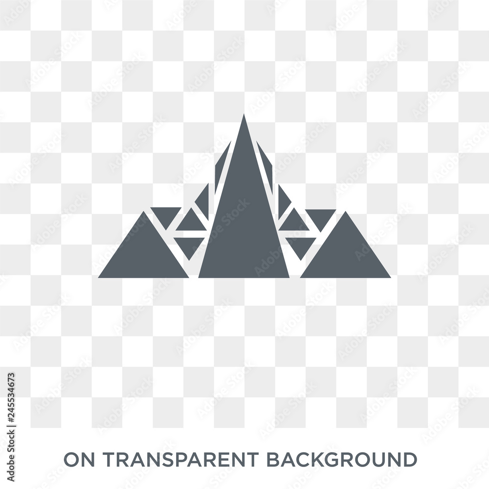 Poster polygonal mountains icon. polygonal mountains design concept from geometry collection. simple elemen