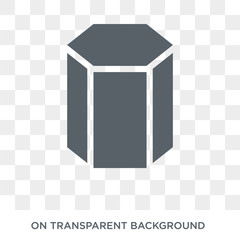 Polygonal rhomb icon. Polygonal rhomb design concept from Geometry collection. Simple element vector illustration on transparent background.