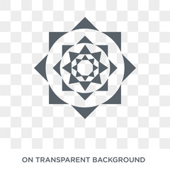 Polygonal ornament of hexagons and triangles icon. Polygonal ornament of hexagons and triangles design concept from Geometry collection. Simple element vector illustration on transparent background.