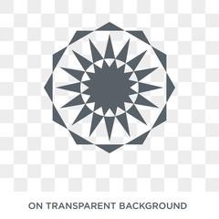 Polygonal ornament icon. Polygonal ornament design concept from Geometry collection. Simple element vector illustration on transparent background.
