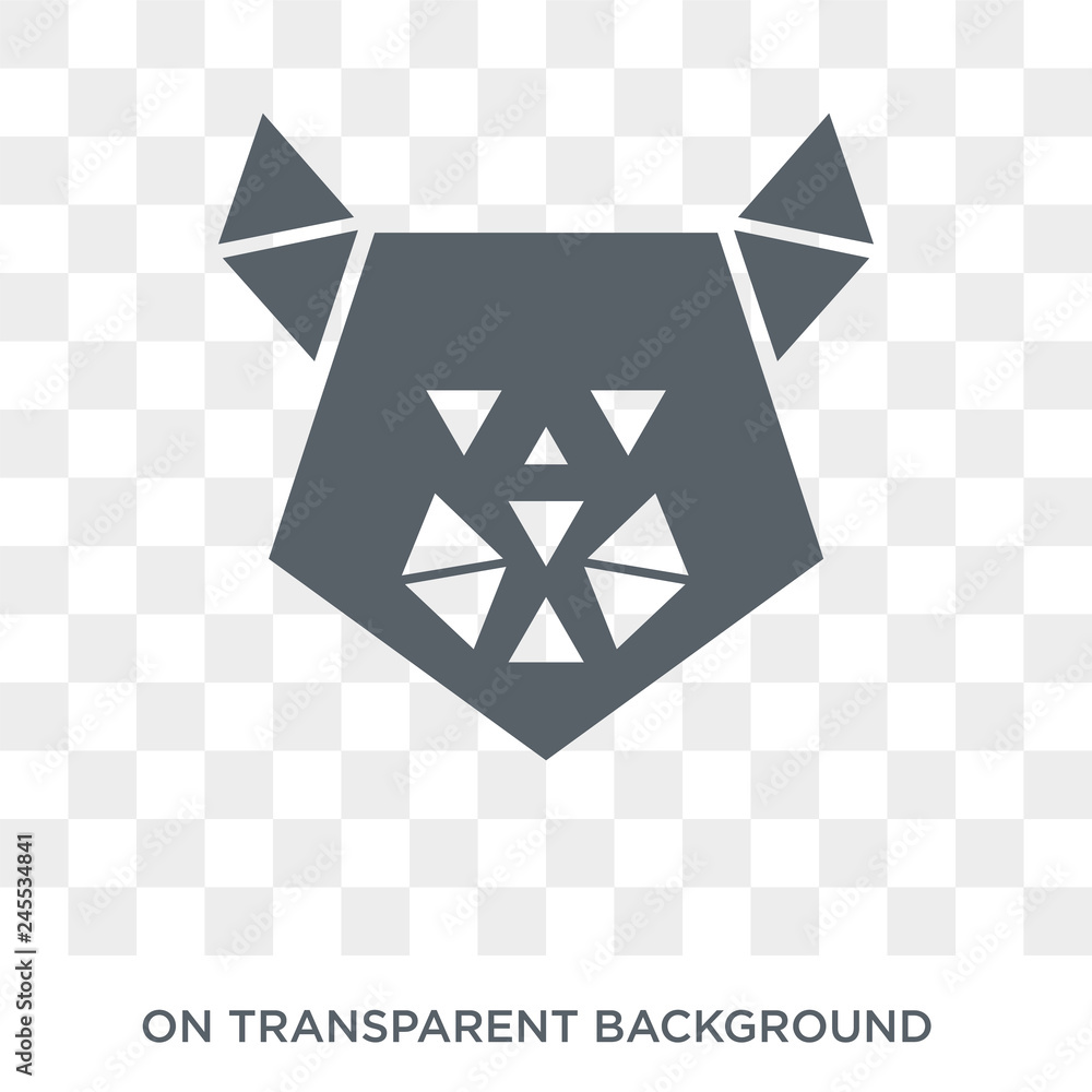 Poster polygonal cat icon. polygonal cat design concept from geometry collection. simple element vector ill