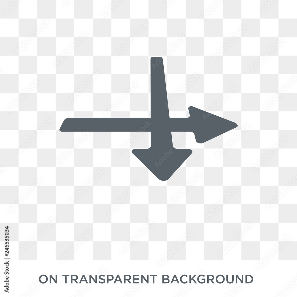 Poster intersection icon. intersection design concept from geometry collection. simple element vector illus