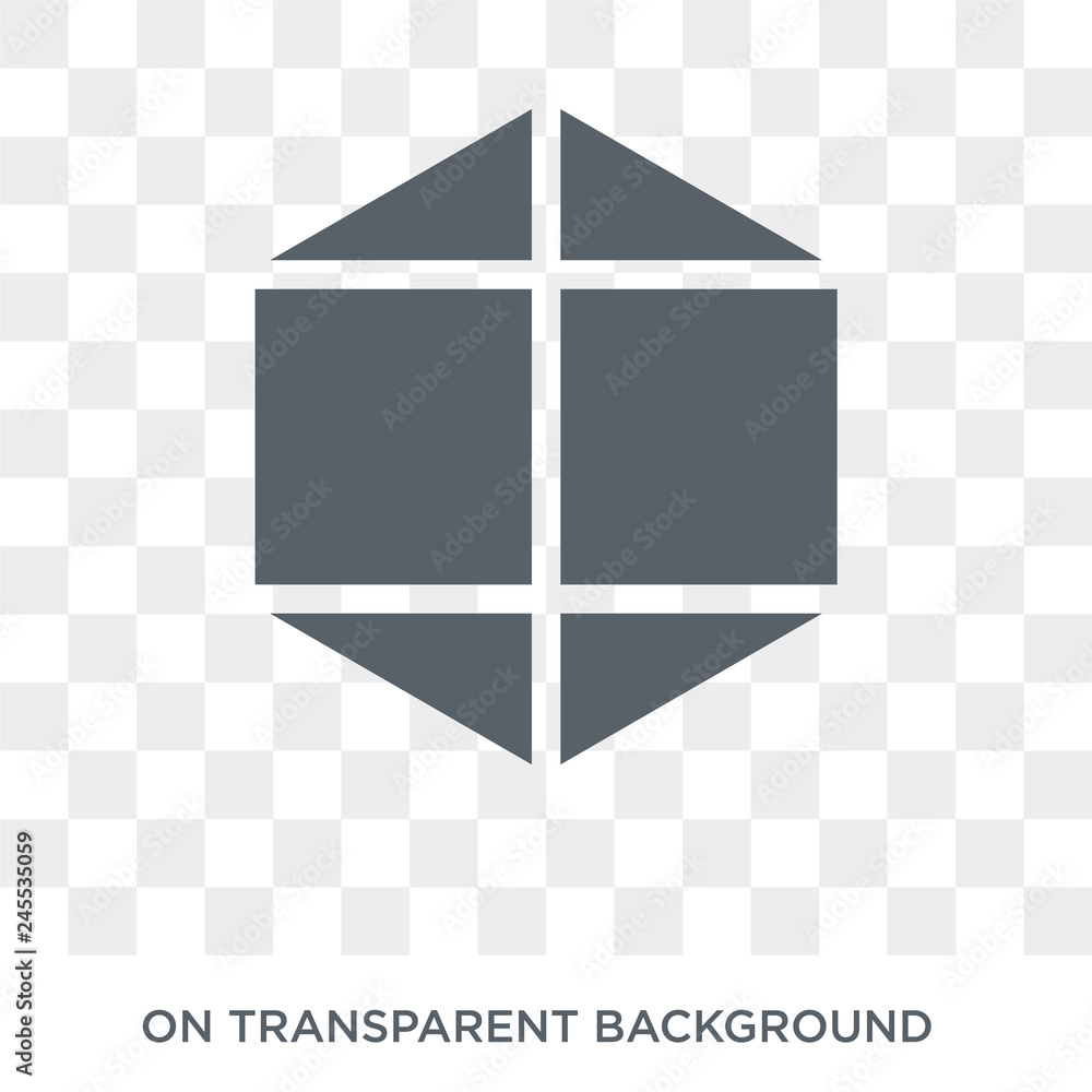 Poster icosahedron icon. icosahedron design concept from geometry collection. simple element vector illustr