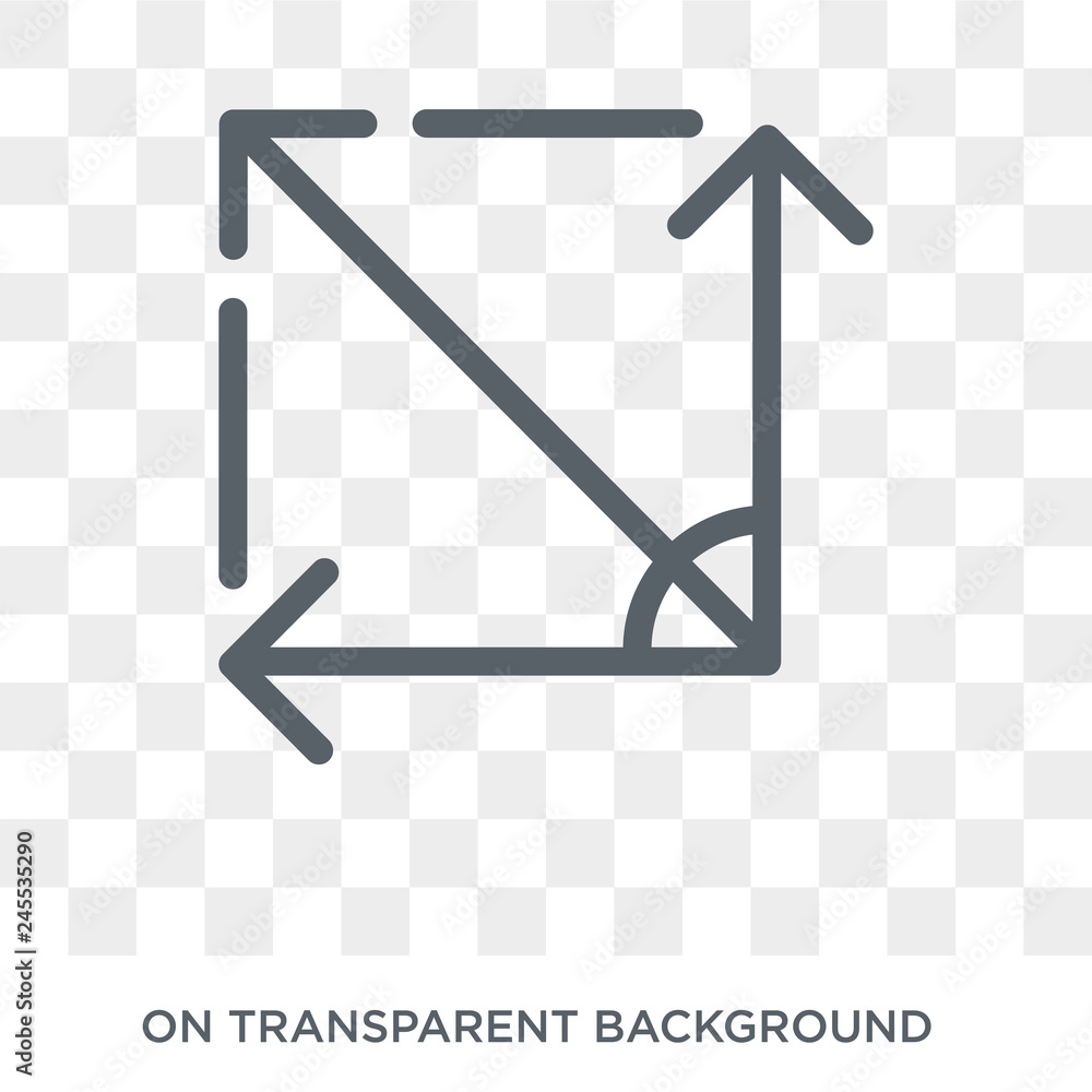 Poster angle icon. angle design concept from geometry collection. simple element vector illustration on tra