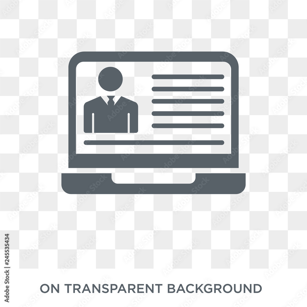 Poster hr software icon. trendy flat vector hr software icon on transparent background from general collect