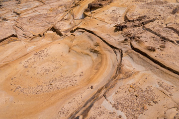 Bouddi Natural Park - Risse/Rillen im Gestein