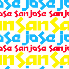San Jose, USA seamless pattern