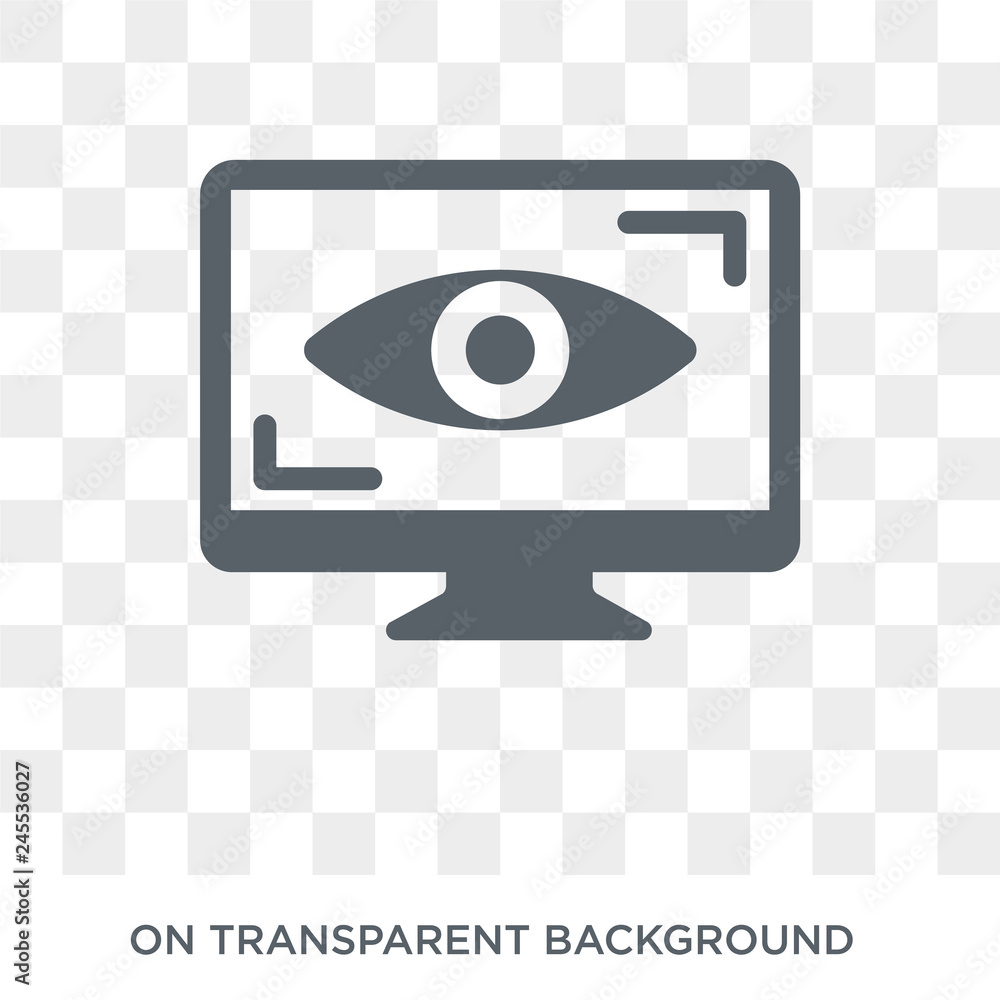 Poster computer vision icon. trendy flat vector computer vision icon on transparent background from general