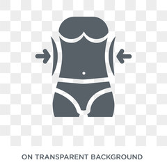 weight loss icon. Trendy flat vector weight loss icon on transparent background from General collection. High quality filled weight loss symbol use for web and mobile
