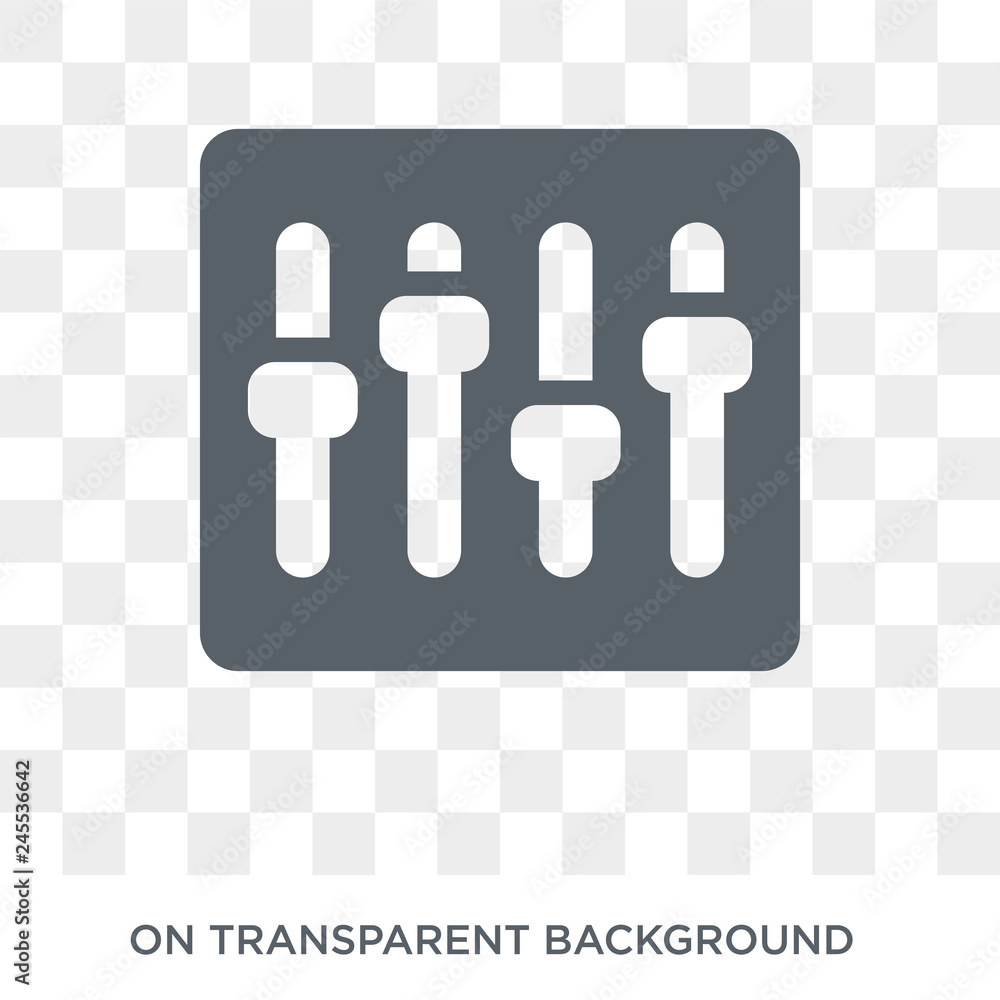 Poster sound control icon. trendy flat vector sound control icon on transparent background from general col