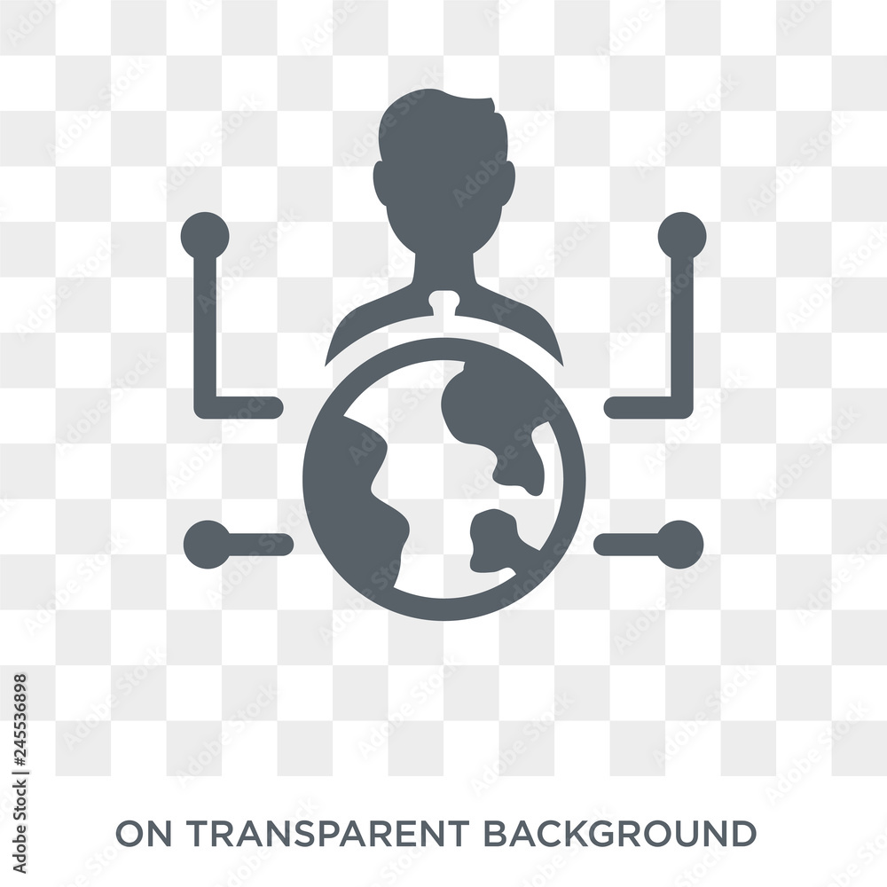 Poster outsourcing icon. trendy flat vector outsourcing icon on transparent background from general collect