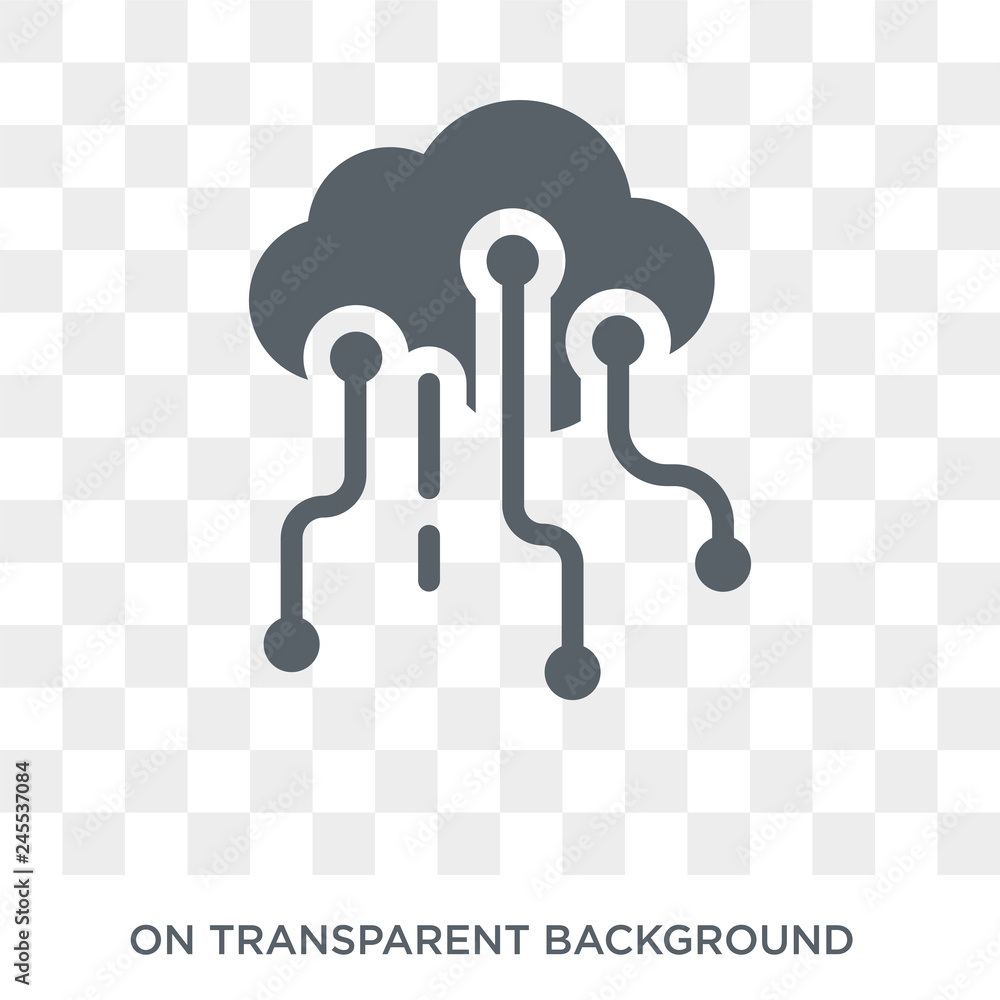Poster internet of things icon. trendy flat vector internet of things icon on transparent background from g