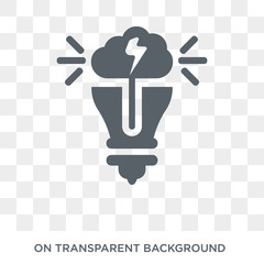 invention icon. Trendy flat vector invention icon on transparent background from General collection. High quality filled invention symbol use for web and mobile
