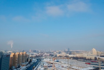 aerial view of the city