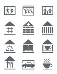 set of communications icons