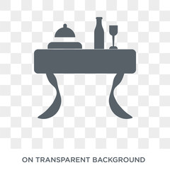 Dining table icon. Dining table design concept from Furniture and household collection. Simple element vector illustration on transparent background.