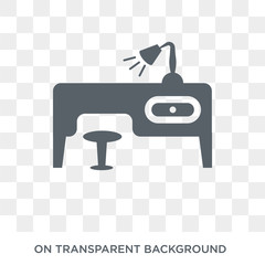 Desk icon. Desk design concept from Furniture and household collection. Simple element vector illustration on transparent background.