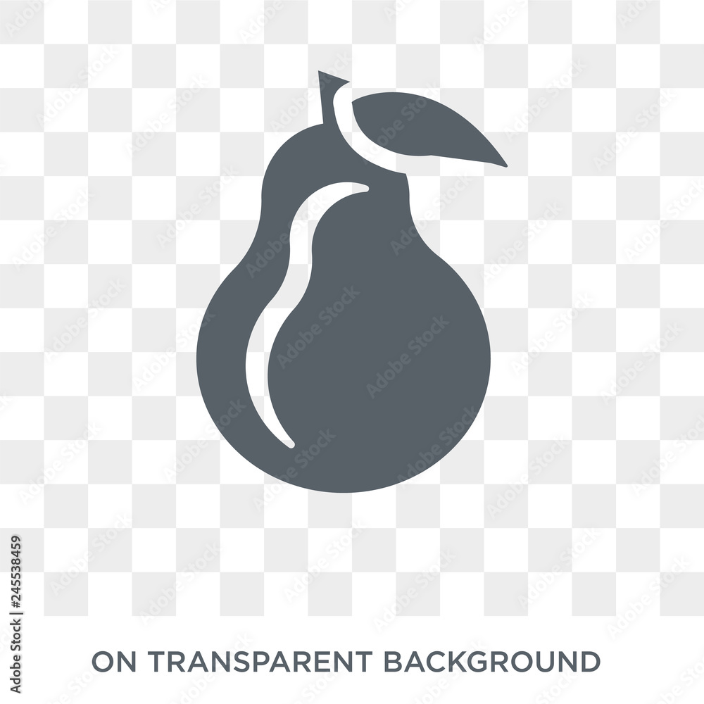 Poster pear icon. pear design concept from fruit and vegetables collection. simple element vector illustrat