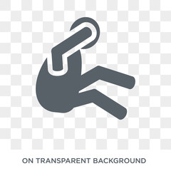 exhausted human icon. Trendy flat vector exhausted human icon on transparent background from Feelings collection. High quality filled exhausted human symbol use for web and mobile