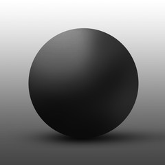 Fototapeta na wymiar black ball cast shadow