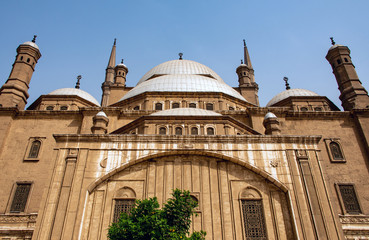 Fototapeta na wymiar The great Muhammad Ali Alabaster Mosque Citadel of Cairo, Egypt