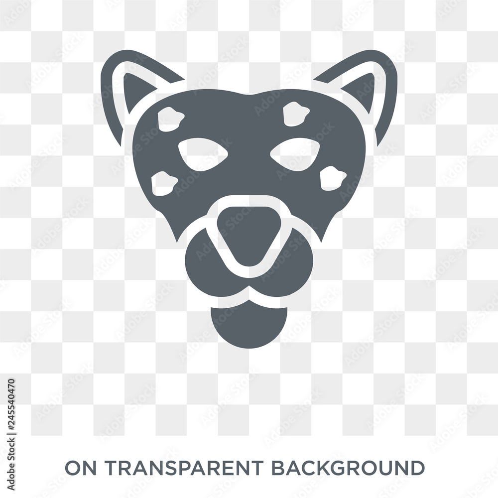 Poster snow leopard icon. trendy flat vector snow leopard icon on transparent background from animals colle