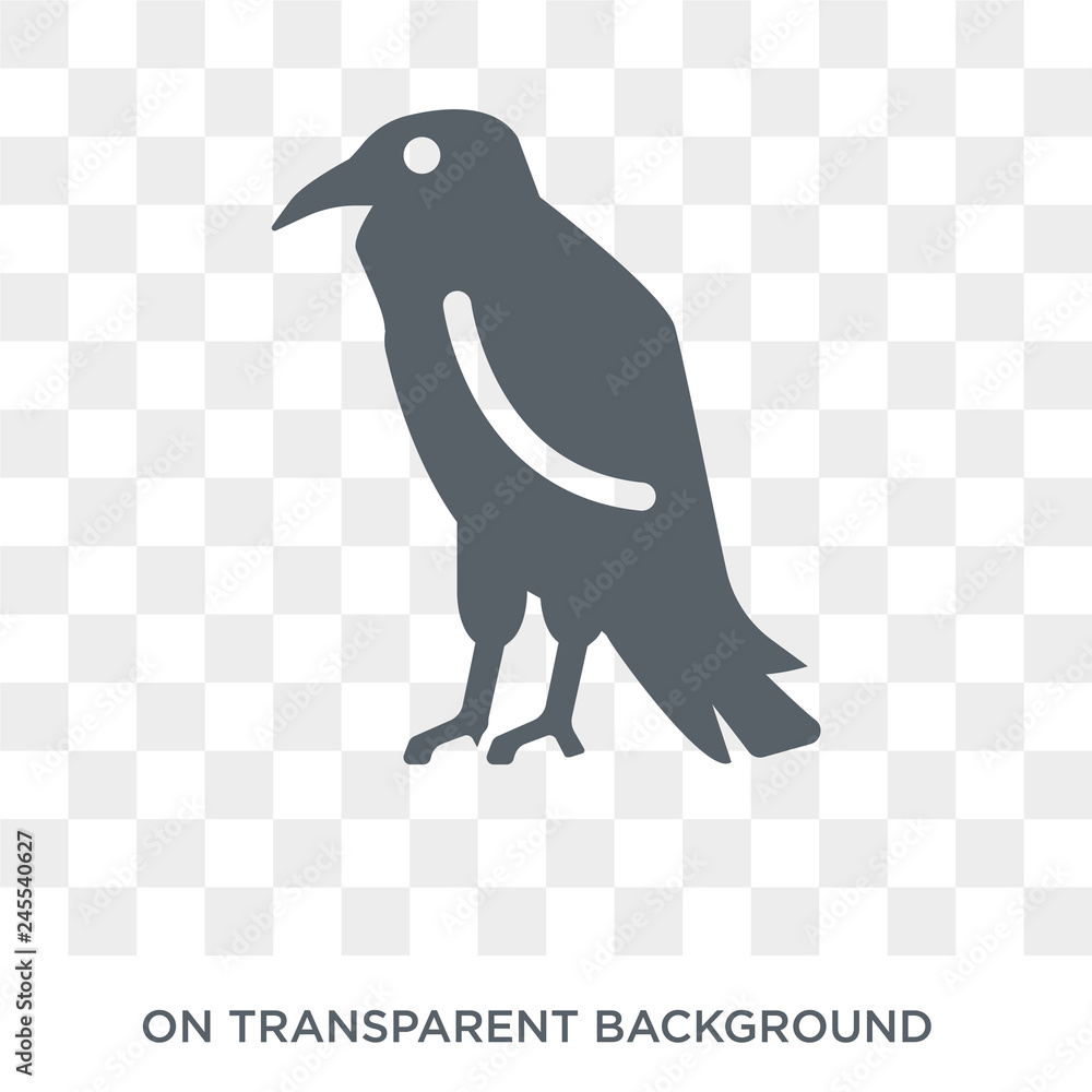 Poster Raven icon. Trendy flat vector Raven icon on transparent background from animals  collection. High quality filled Raven symbol use for web and mobile
