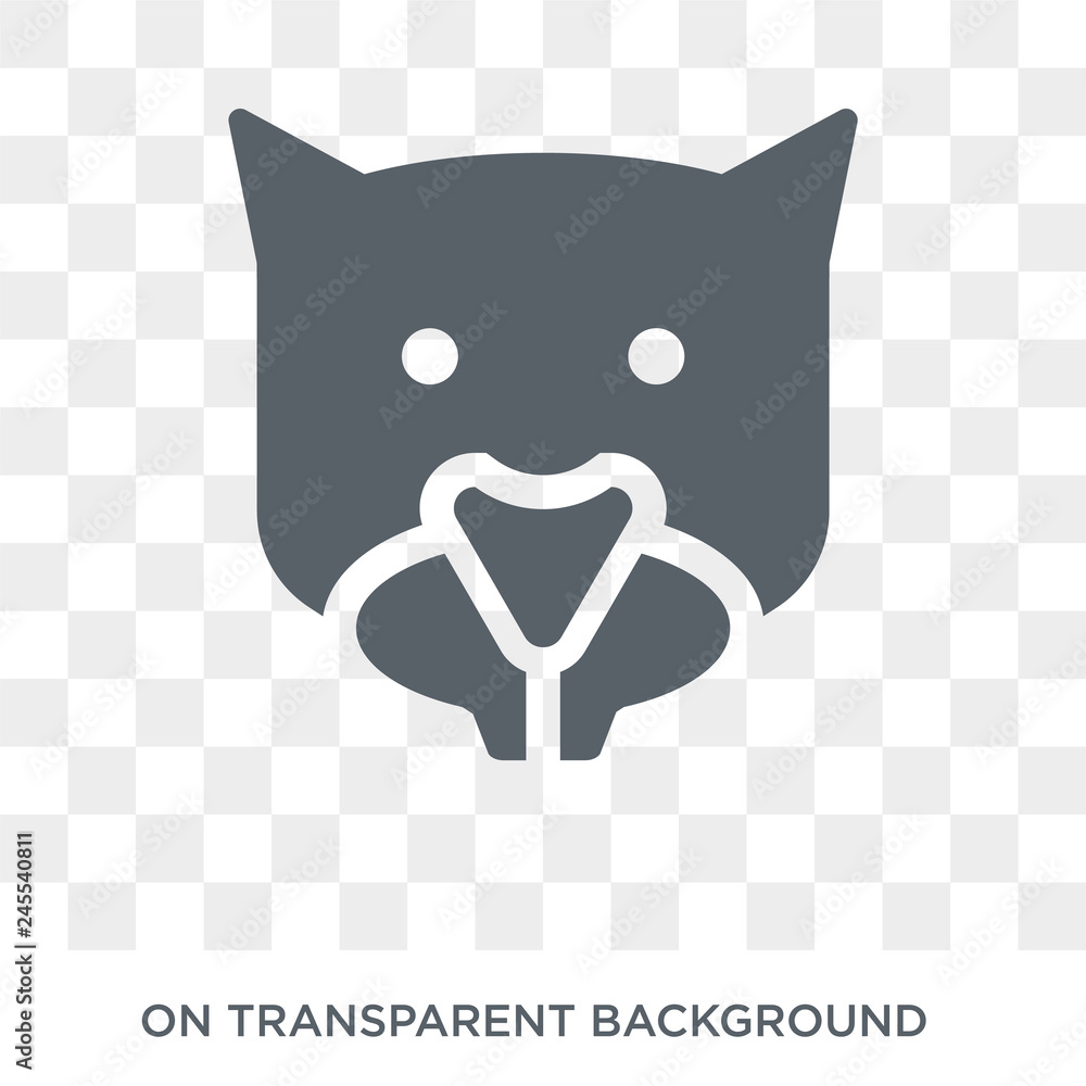 Poster mink icon. trendy flat vector mink icon on transparent background from animals collection. high qual