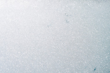 Beautiful winter ice, art texture on window, festive background