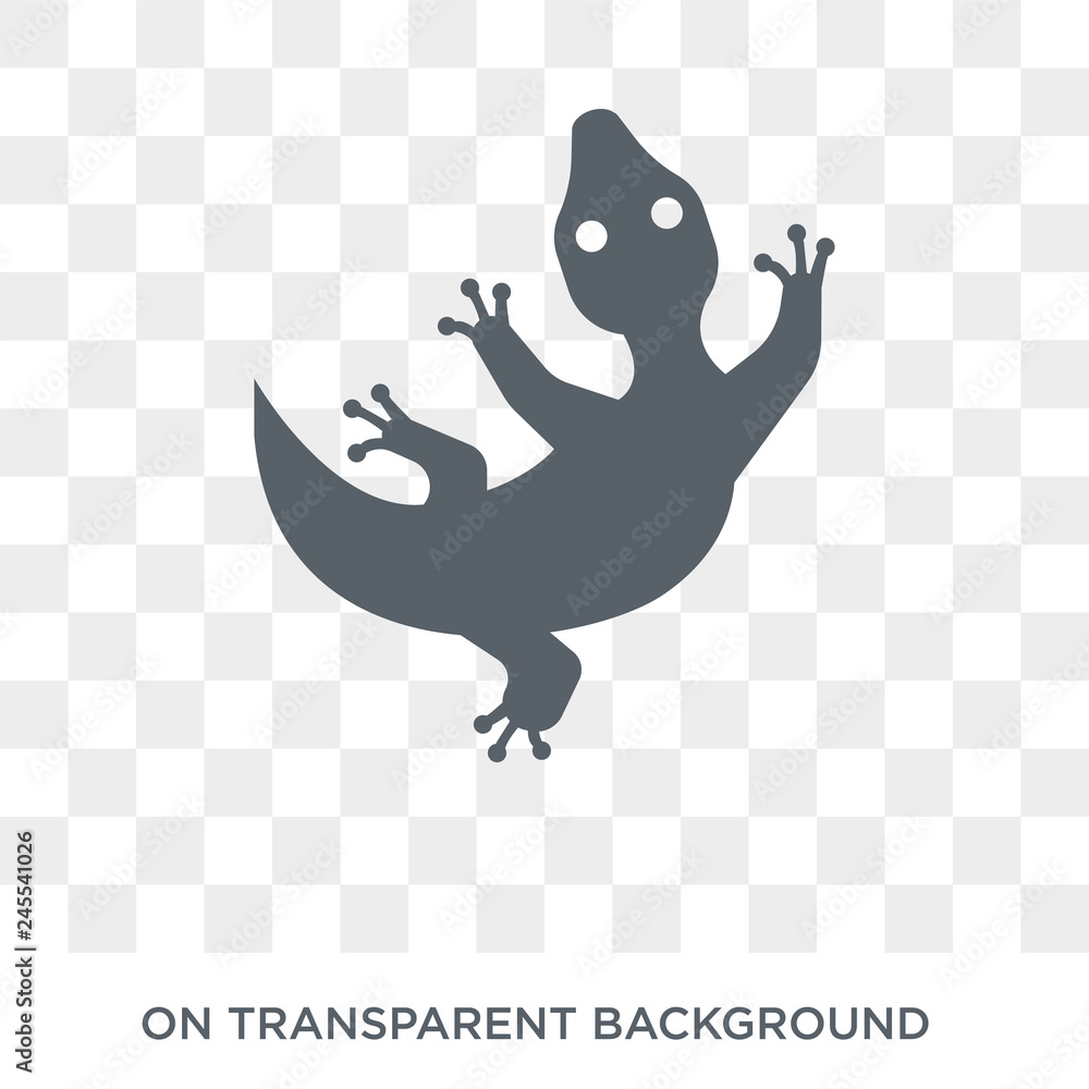 Poster gecko icon. trendy flat vector gecko icon on transparent background from animals collection. high qu