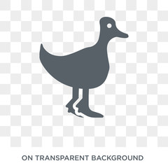 Goose icon. Trendy flat vector Goose icon on transparent background from animals  collection. High quality filled Goose symbol use for web and mobile