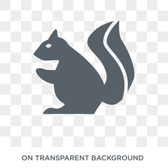Chipmunk icon. Trendy flat vector Chipmunk icon on transparent background from animals  collection. High quality filled Chipmunk symbol use for web and mobile