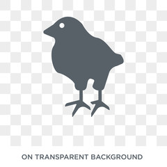 Chick icon. Trendy flat vector Chick icon on transparent background from animals  collection. High quality filled Chick symbol use for web and mobile