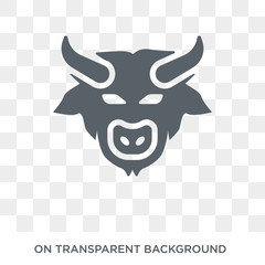 Bison icon. Trendy flat vector Bison icon on transparent background from animals  collection. High quality filled Bison symbol use for web and mobile