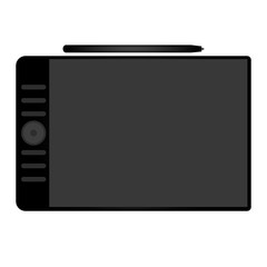 Graphic tablet with pen for illustrators and designers