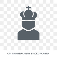 King icon. Trendy flat vector King icon on transparent background from Fairy Tale collection. High quality filled King symbol use for web and mobile