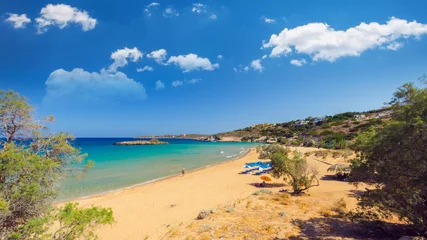 Crédence de cuisine en verre imprimé  Plage d'Elafonissi, Crète, Grèce Kalathas beach, Crete Island, Greece. Kalatha is one of the best beaches in Creta