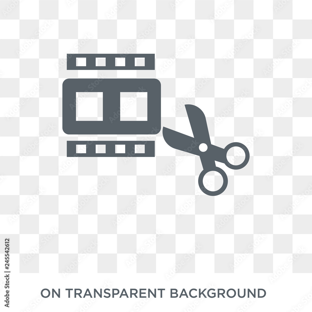 Poster video editing icon. video editing design concept from entertainment collection. simple element vecto