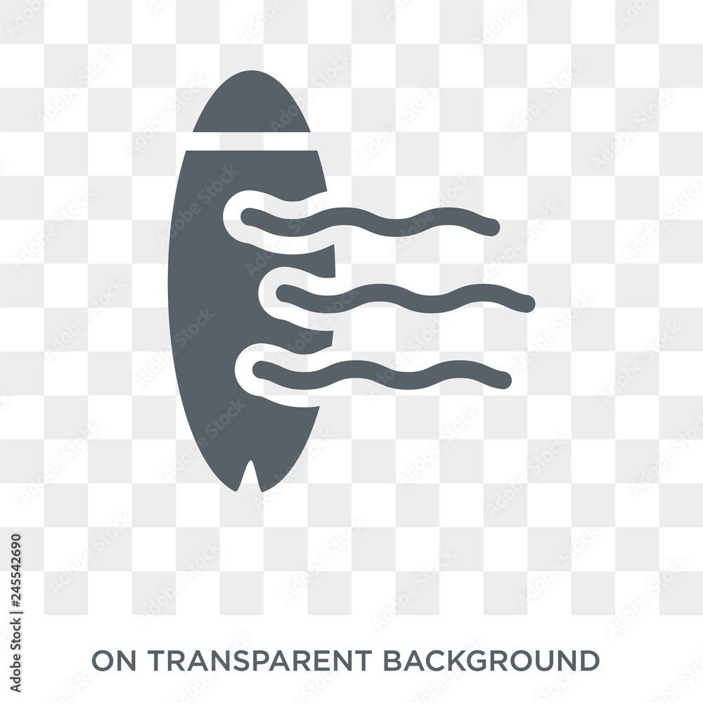 Poster surfboard icon. surfboard design concept from entertainment collection. simple element vector illust