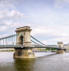 Obraz premium Chain bridge, Budapest, Hungary