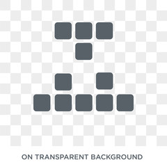 Tetris icon. Tetris design concept from Entertainment collection. Simple element vector illustration on transparent background.