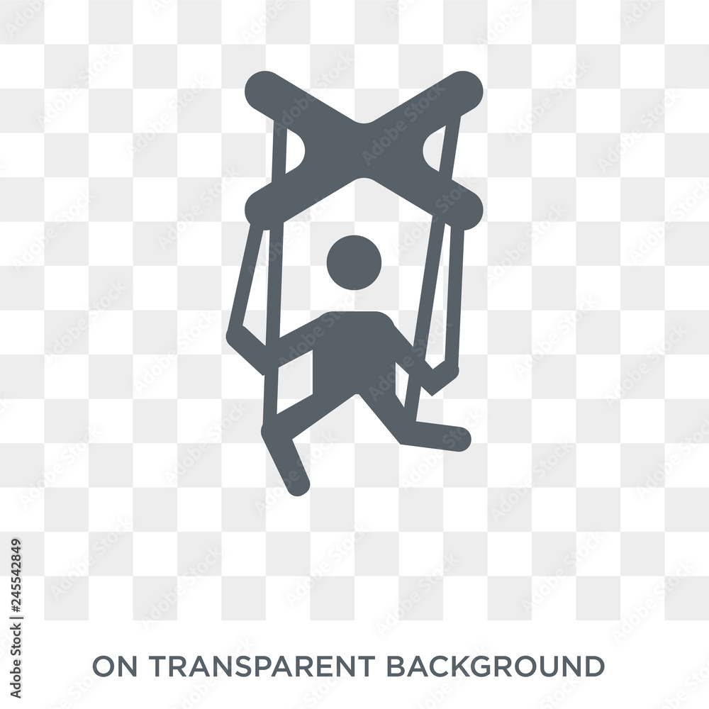 Poster puppet show icon. puppet show design concept from entertainment collection. simple element vector il