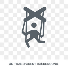 Puppet show icon. Puppet show design concept from Entertainment collection. Simple element vector illustration on transparent background.