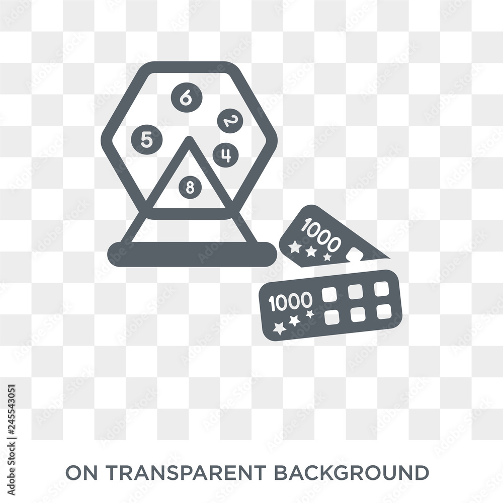 Poster lottery game icon. lottery game design concept from arcade collection. simple element vector illustr
